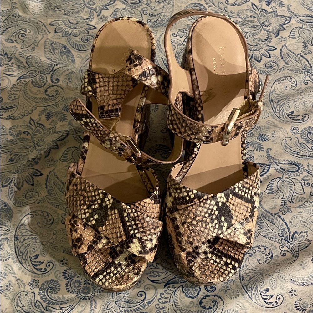 Kate Spade Snakeskin Pattern Sandals